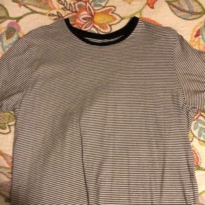 Large, black stripes, pacsun basics t-shirt